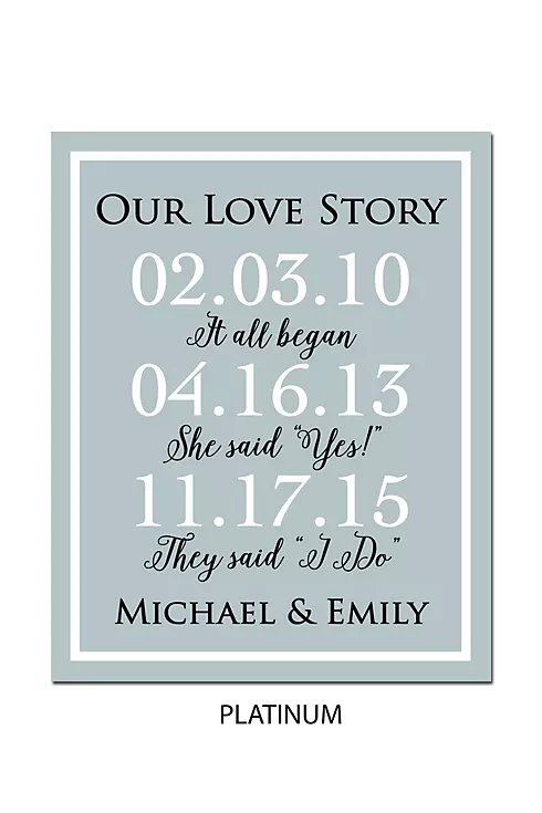 Personalized Our Love Story Special Dates Sign Image 14
