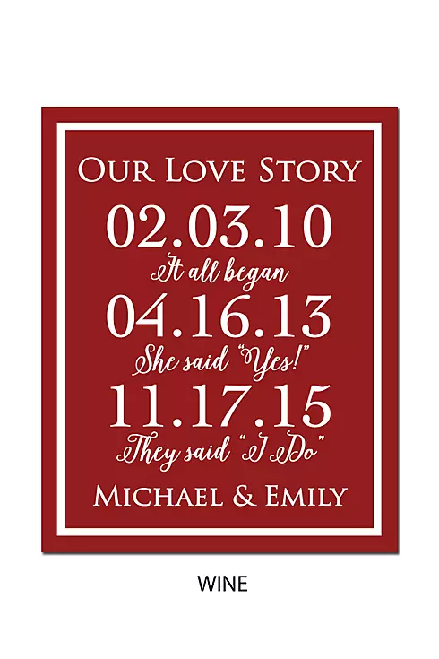 Personalized Our Love Story Special Dates Sign Image 16