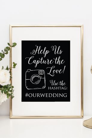 Personalized Wedding Hashtag Reception Sign