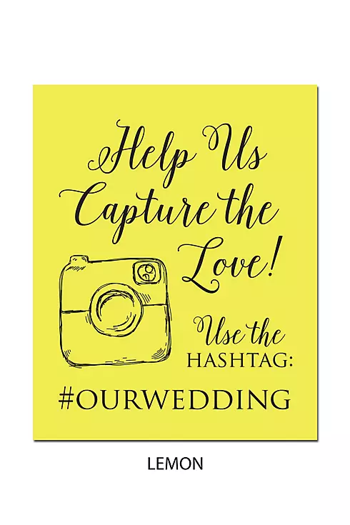 Personalized Wedding Hashtag Reception Sign Image 8