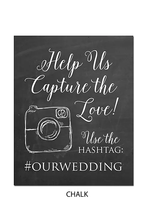 Personalized Wedding Hashtag Reception Sign Image 3