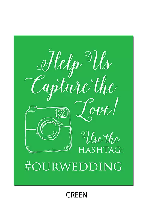 Personalized Wedding Hashtag Reception Sign Image 6
