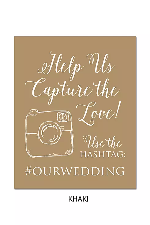 Personalized Wedding Hashtag Reception Sign Image 10