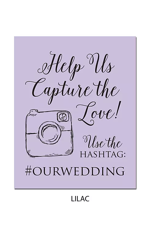 Personalized Wedding Hashtag Reception Sign Image 9