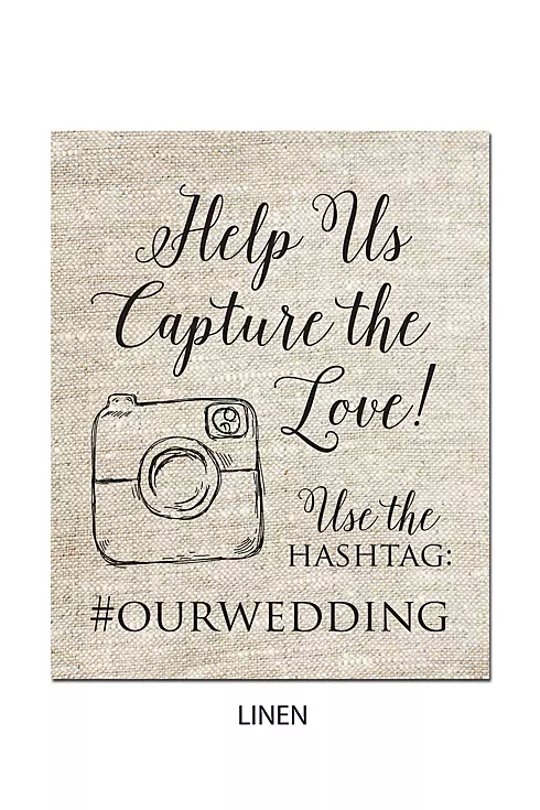 Personalized Wedding Hashtag Reception Sign Image 11