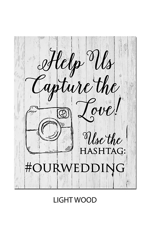 Personalized Wedding Hashtag Reception Sign Image 13
