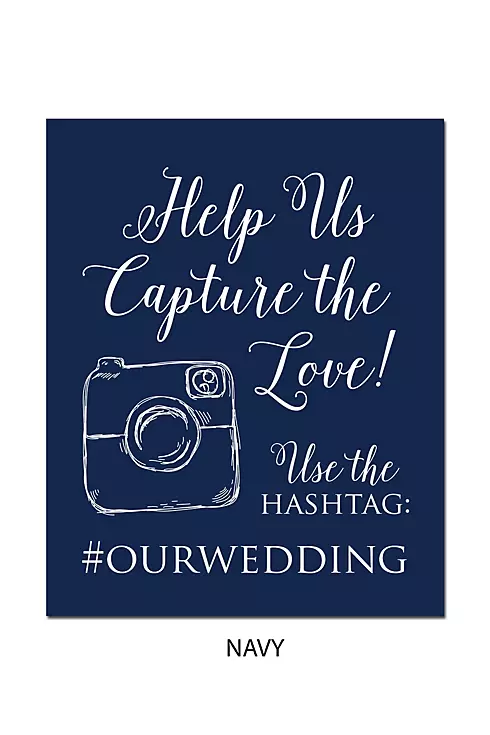 Personalized Wedding Hashtag Reception Sign Image 12