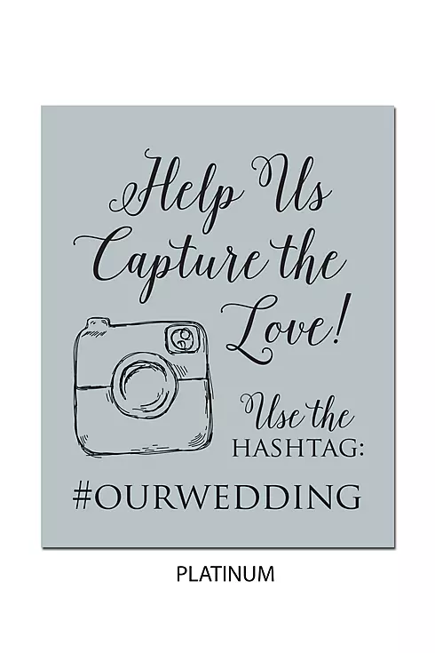Personalized Wedding Hashtag Reception Sign Image 14