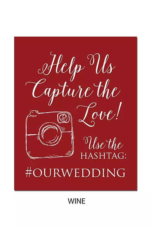 Personalized Wedding Hashtag Reception Sign Image 16