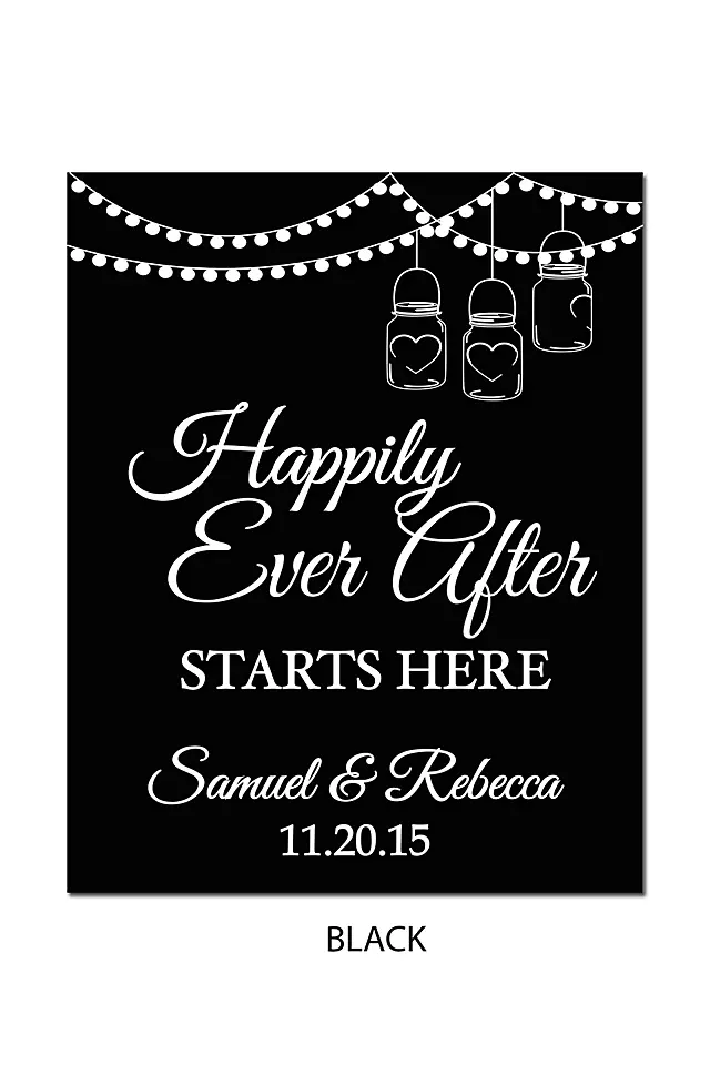 Personalized Happily Ever After Wedding Sign Image 2