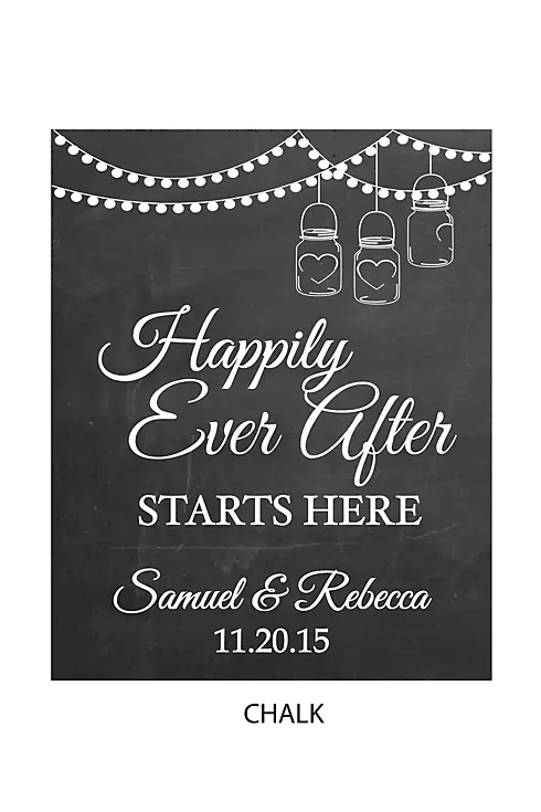 Personalized Happily Ever After Wedding Sign Image 3