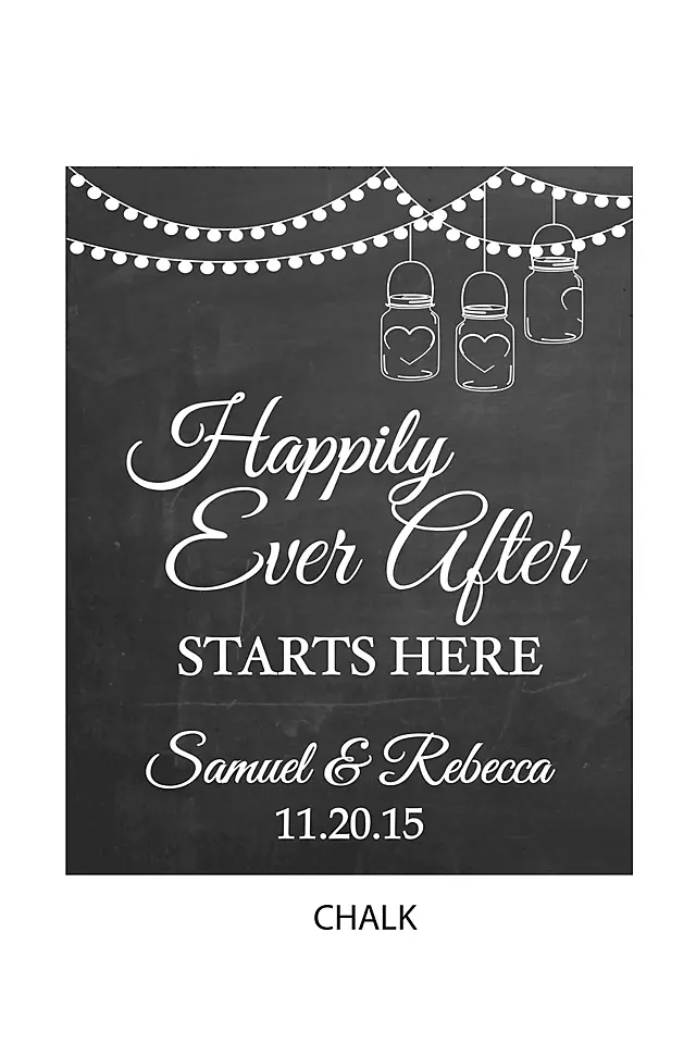 Personalized Happily Ever After Wedding Sign Image 3