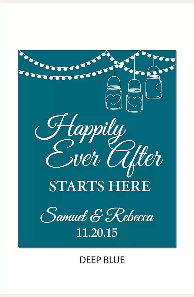 Personalized Happily Ever After Wedding Sign Image 5