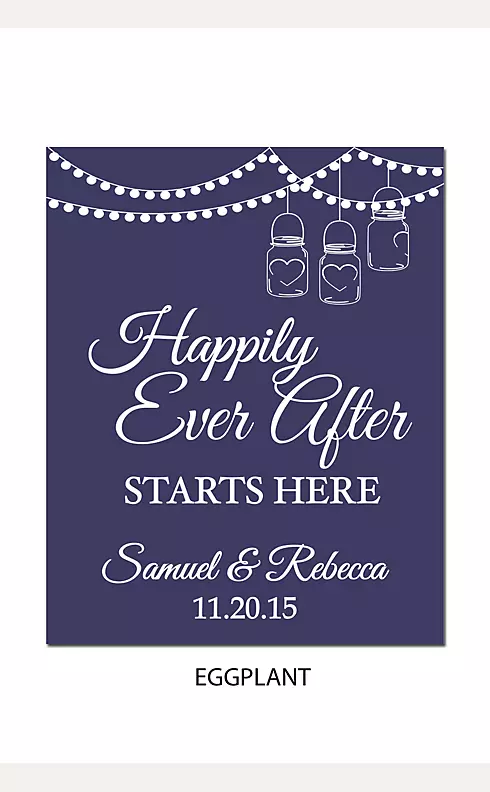 Personalized Happily Ever After Wedding Sign Image 4