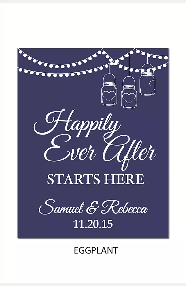 Personalized Happily Ever After Wedding Sign Image 4