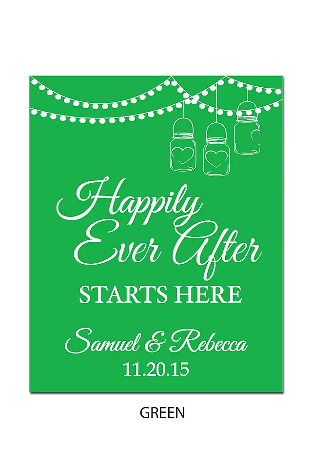 Personalized Happily Ever After Wedding Sign Image 6