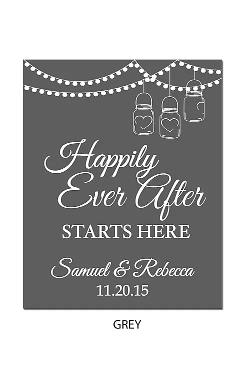 Personalized Happily Ever After Wedding Sign Image 7