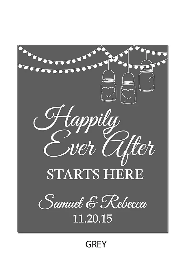 Personalized Happily Ever After Wedding Sign Image 7