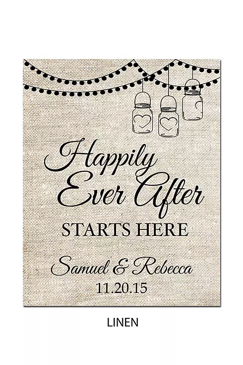 Personalized Happily Ever After Wedding Sign Image 11
