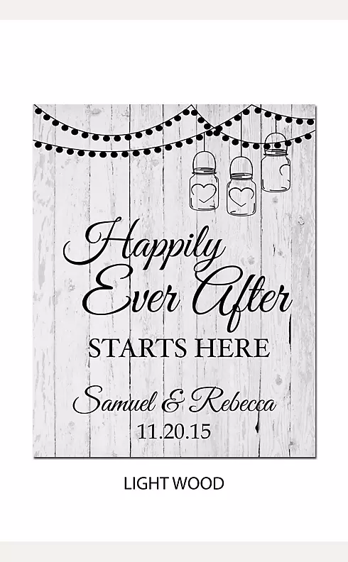 Personalized Happily Ever After Wedding Sign Image 12