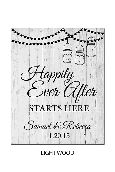 Personalized Happily Ever After Wedding Sign Image 12