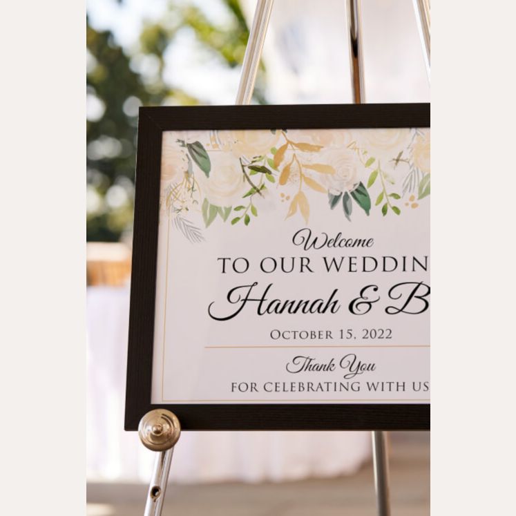 welcome to wedding sign