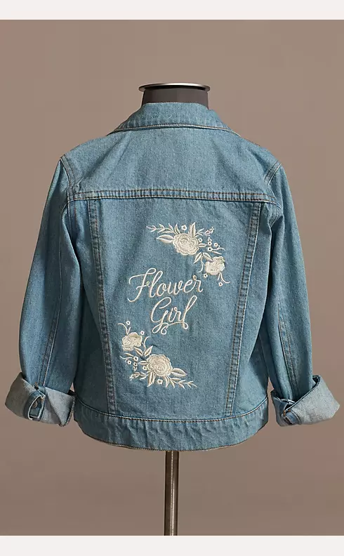Embroidered Flower Girl Jean Jacket Image 1