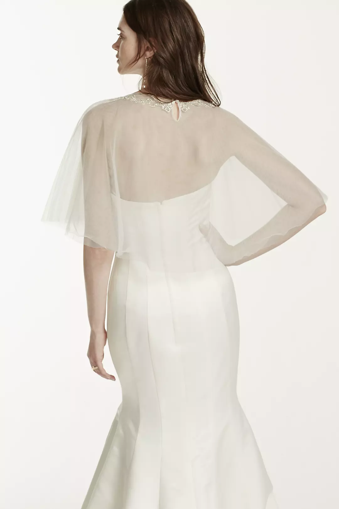 Tulle Cape with Detailed Neckline Image