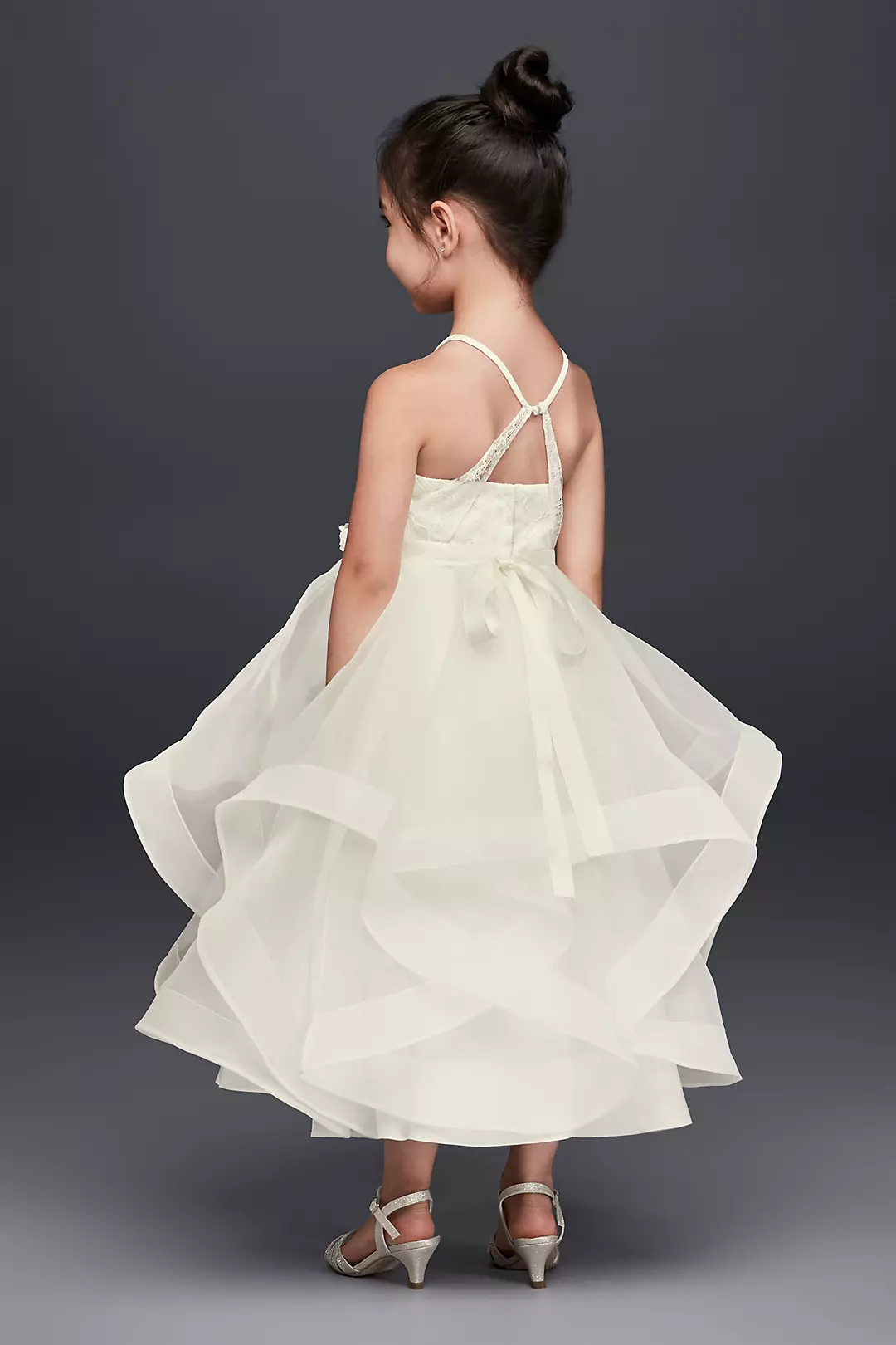 As-Is Lace and Tulle Flower Girl Dress Image 2