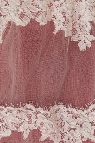 Banded Lace Illusion Flower Girl Dress | David's Bridal