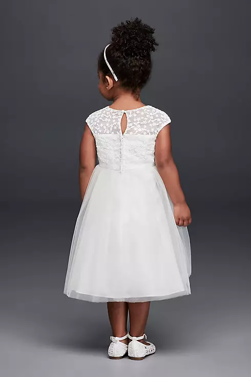 Tulle Flower Girl Dress with Floral Embroidery Image 2