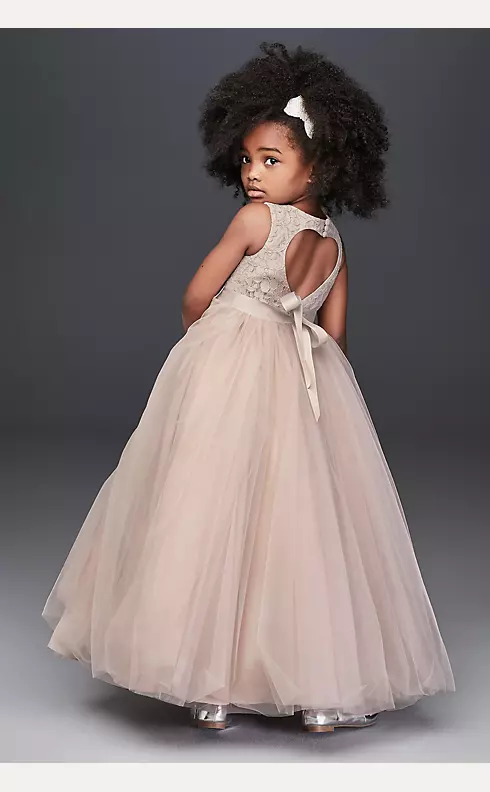 Ball Gown Flower Girl Dress with Heart Cutout Image 2