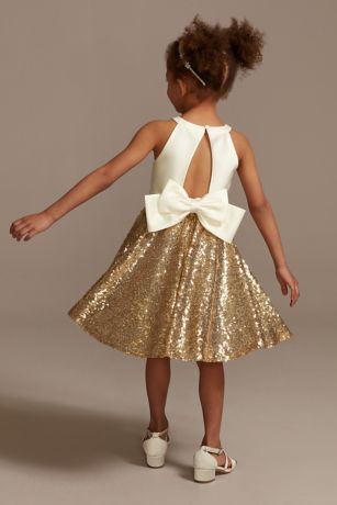 slim fit dress slacks Final Sale Plus Size Sequin Skirt in Gold main image 1