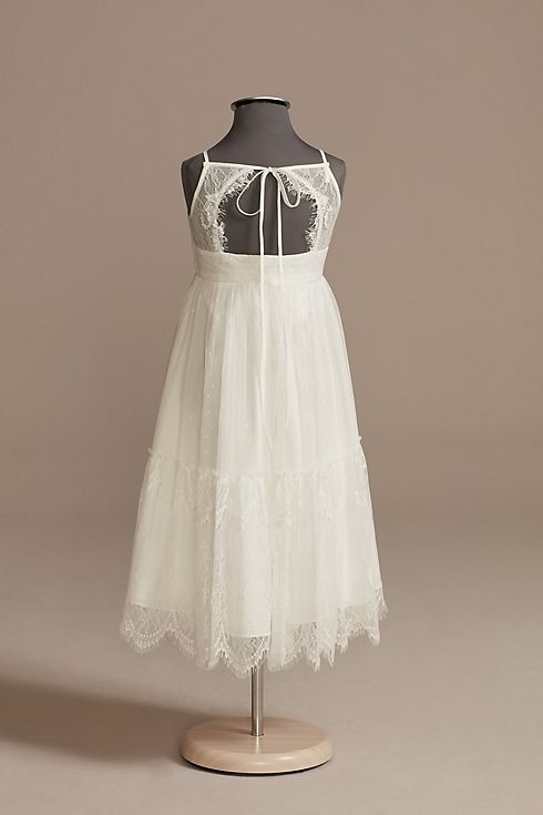 As Is Lace Flower Girl Dress with Keyhole Back Image 2