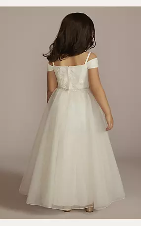 Sparkle Organza Flower Girl Dress with Applique Image 2