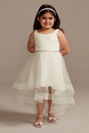 As Is Horsehair Trim Lace Flower Girl Dress