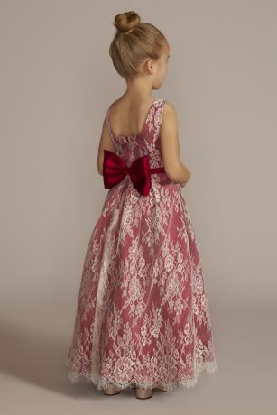 Apple Red Flower Girl Dresses