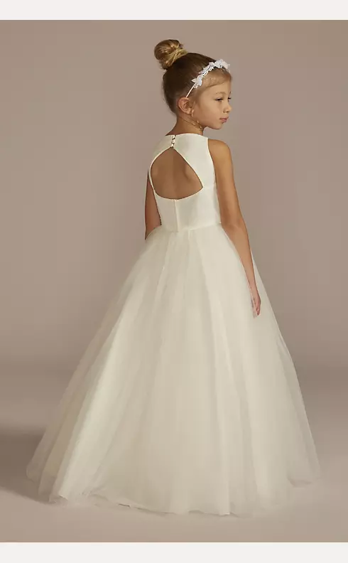 Beaded Lace and Tulle Flower Girl Ball Gown Dress Image 2
