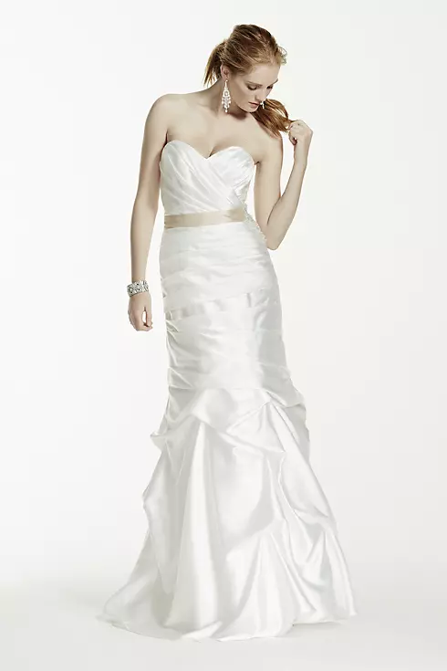 Ruched Strapless Wedding Dress with Pick-up Skirt  Image 1