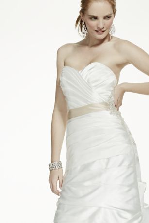 Ruched Strapless Wedding Dress with Pick-up Skirt | David's