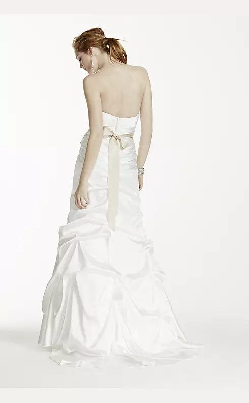 Ruched Strapless Wedding Dress with Pick-up Skirt  Image 2