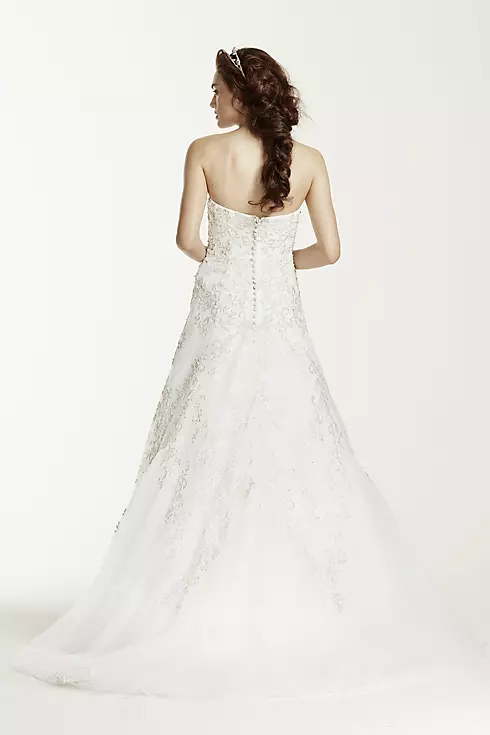 Jewel Tulle A-Line Wedding Dress with Lace Detail  Image 2