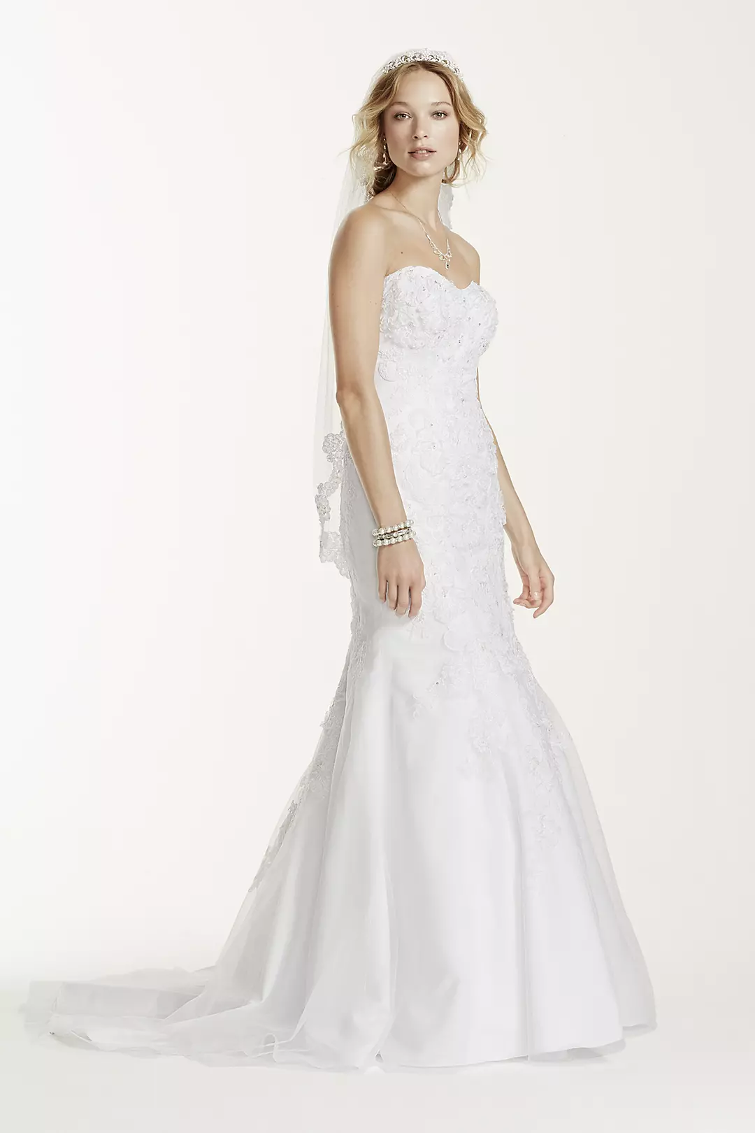 Jewel Tulle Over Satin Wedding Dress with Soutache Image