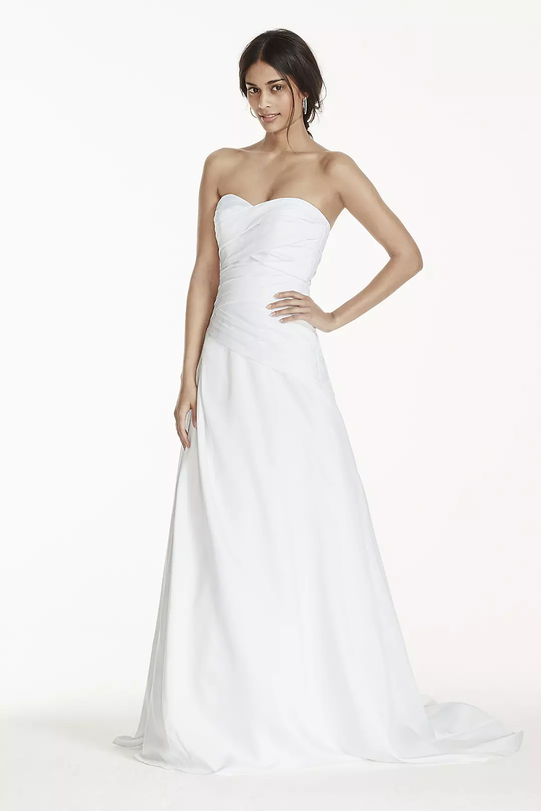 Strapless A-Line Drop Waist Wedding Dress Image