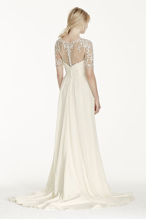 As-Is Wedding Dress with Illusion Lace Sleeves Image 2