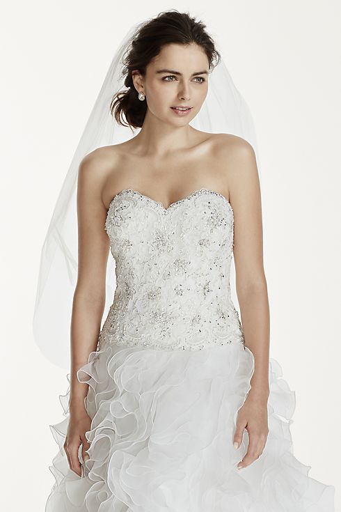 As-Is Organza Wedding Dress with Ruffled Skirt Image 3