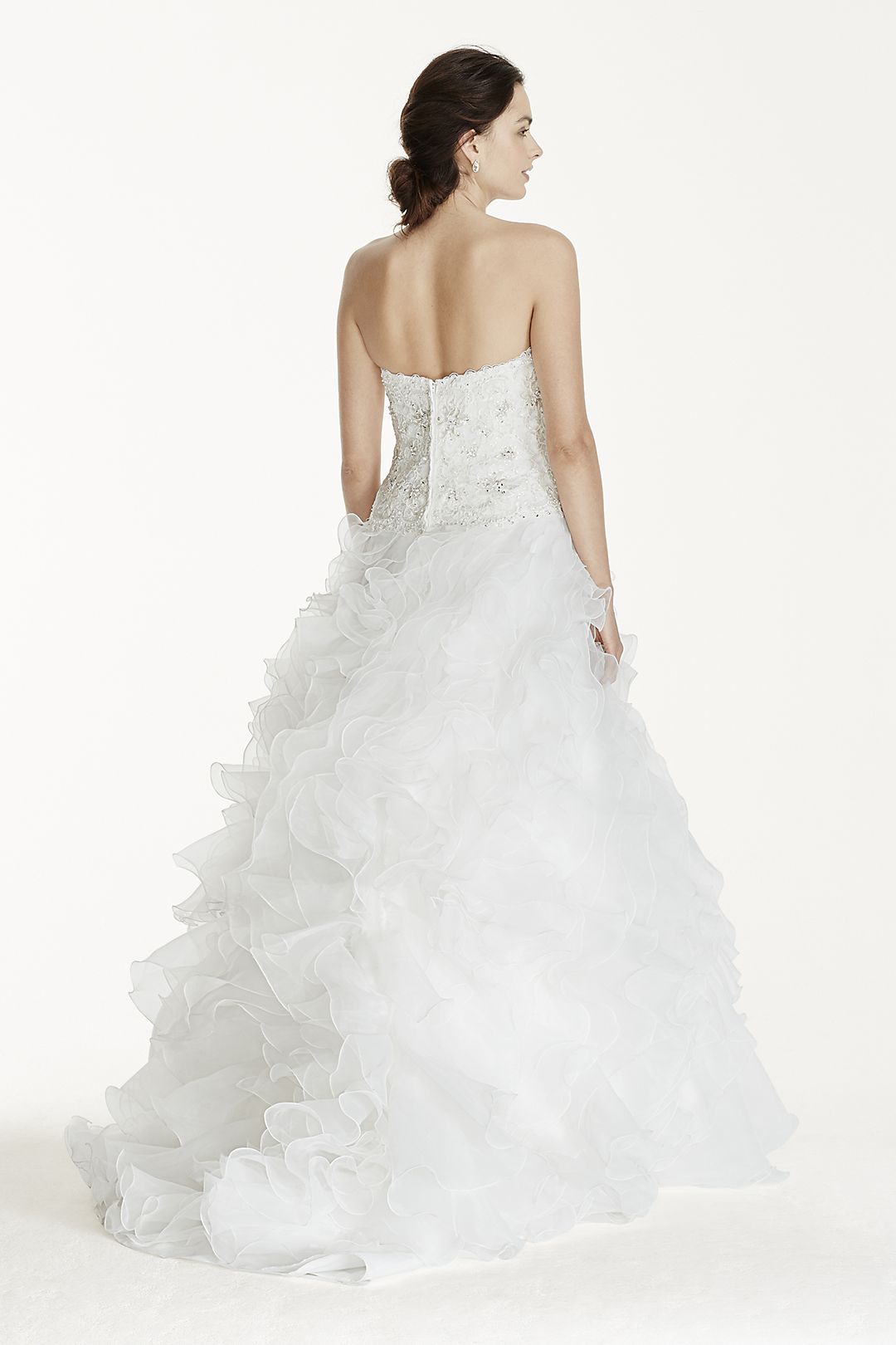 As-Is Organza Wedding Dress with Ruffled Skirt Image 2