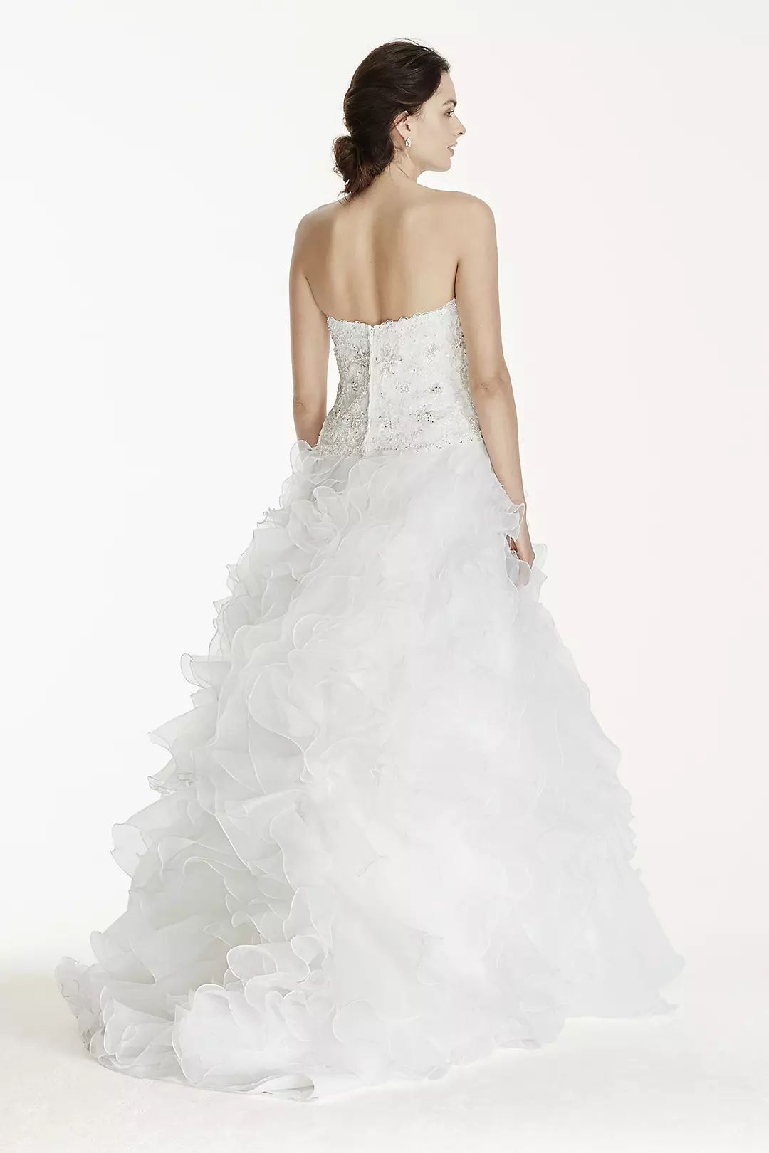 Jewel Organza Wedding Dress with Ruffled Skirt Image 2