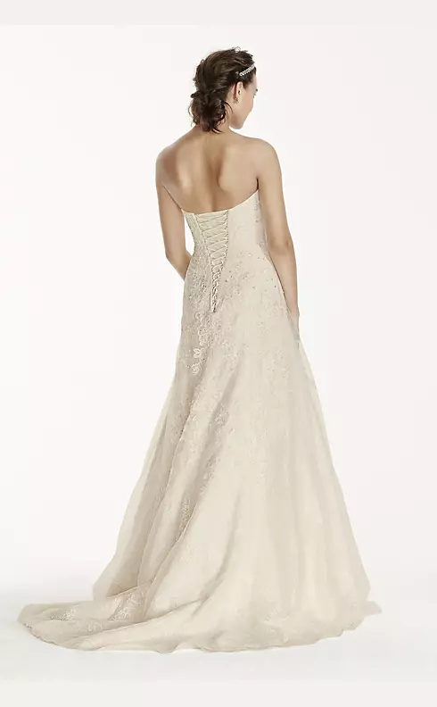 Jewel Lace A-Line Wedding Dress with Beading Image 2