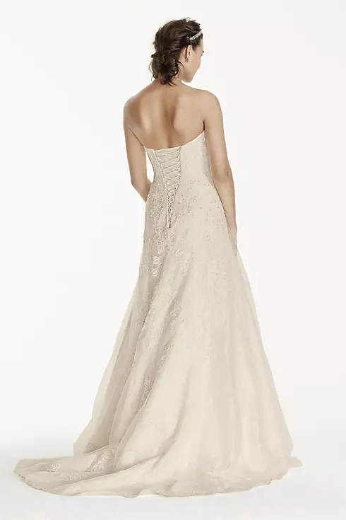 Jewel Lace A-Line Wedding Dress with Beading Image 2